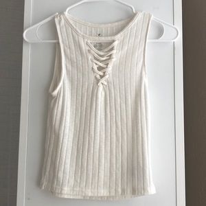 American eagle lace up tank
